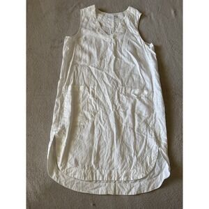 Assembly‎ Label Women's Size 10 100% Linen Double Front Pocket Tunic White